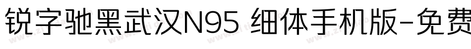 锐字驰黑武汉N95 细体手机版字体转换